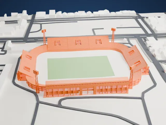 Antonio Aranda Stadium model, West view