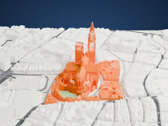 Antwerp Cathedral model, East view
