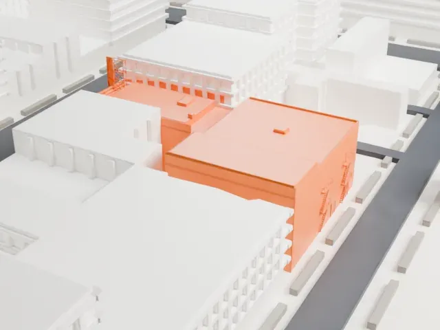 Apollo Theater model, East view