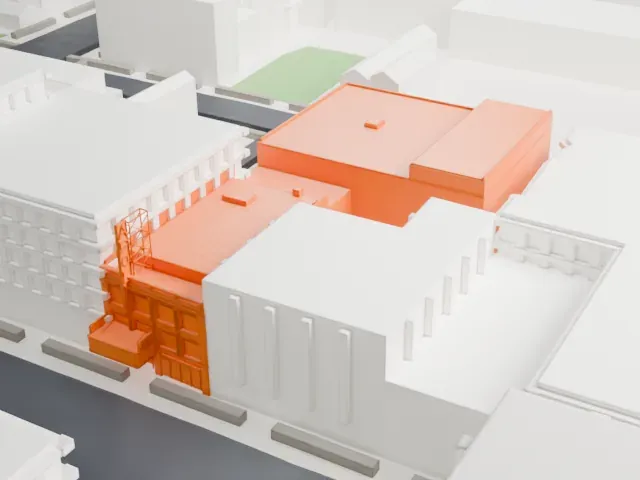 Apollo Theater model, South view