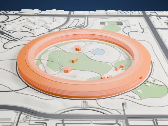 Apple Park model, East view