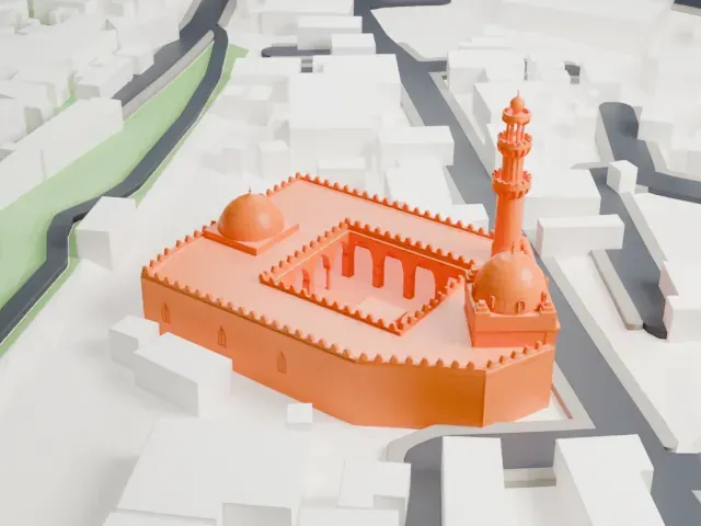 Aqsunqur Mosque model, North view