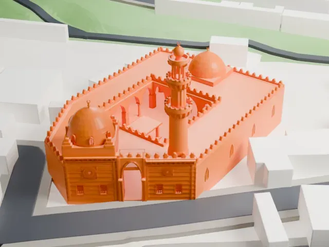 Aqsunqur Mosque model, West view
