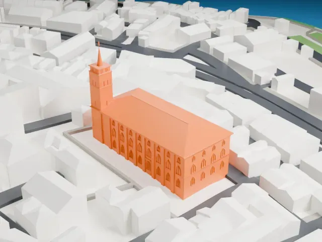 Arap Mosque model, North view