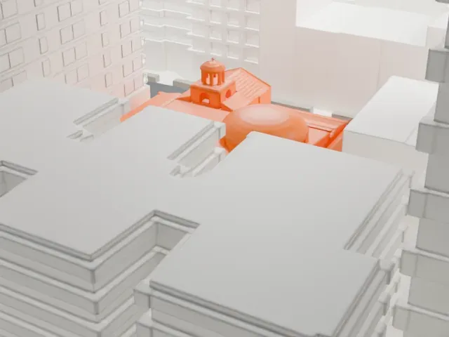 Archdiocesan Cathedral of the Holy Trinity model, North view