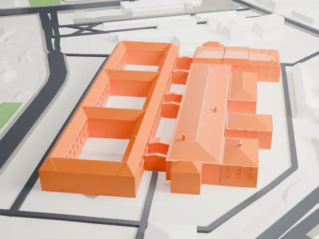 Archives Nationales (France) model, North view