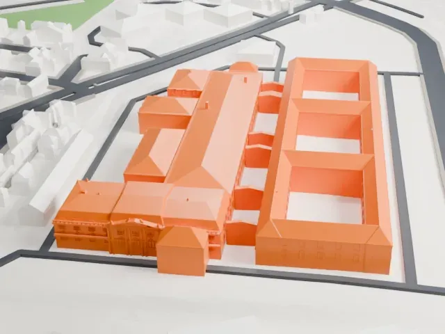 Archives Nationales (France) model, South view