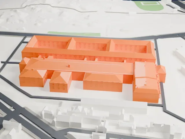 Archives Nationales (France) model, West view
