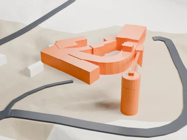 Arctic World Archive model, East view