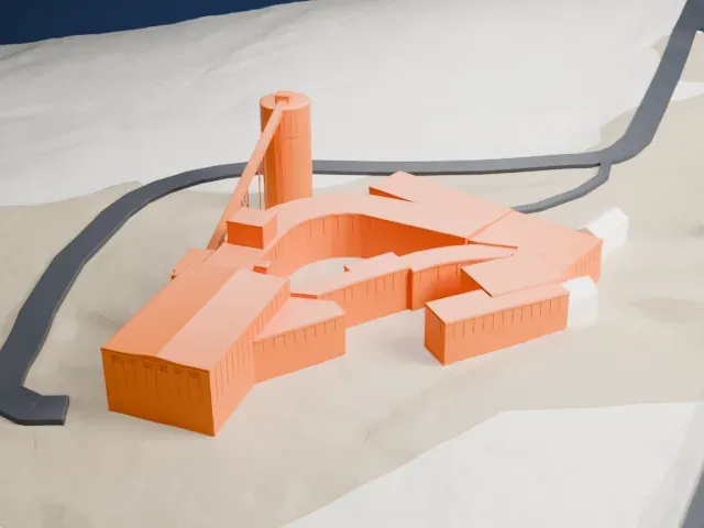 Arctic World Archive model, West view