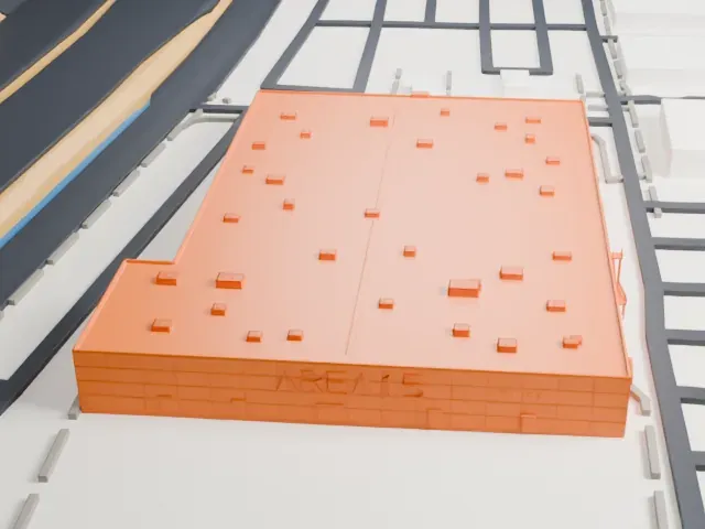 AREA15 model, North view