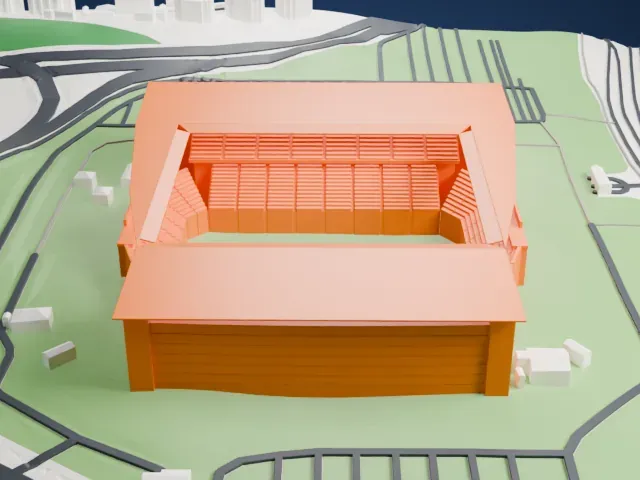 Arena Corinthians model, East view
