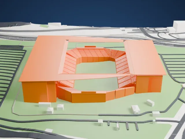 Arena Corinthians model, South view
