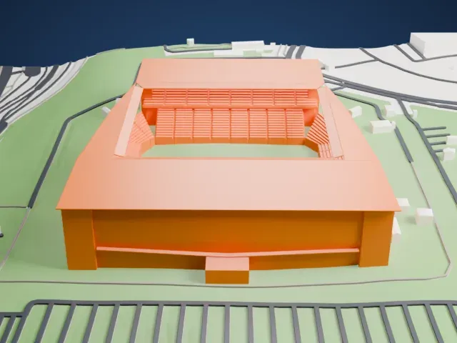 Arena Corinthians model, West view