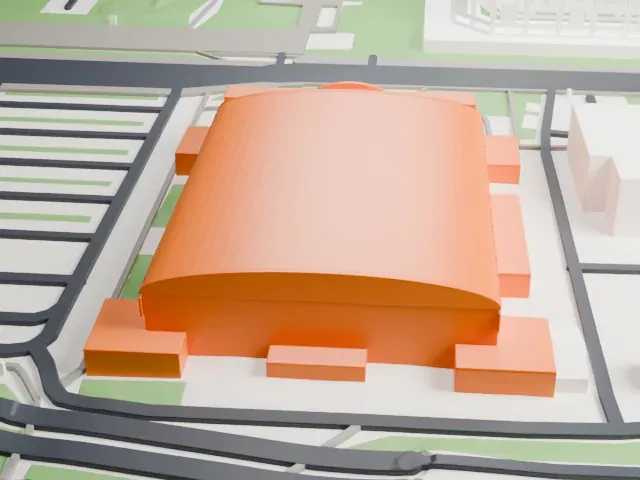 Arena COS Torwar model, North view
