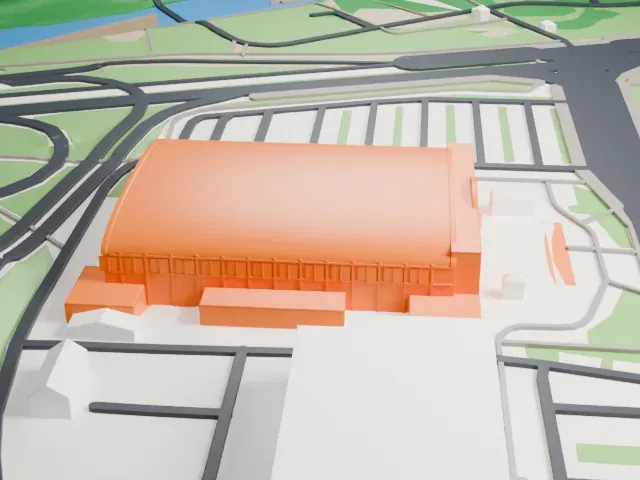 Arena COS Torwar model, West view