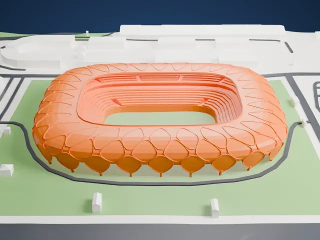 Arena da Amazônia model, East view