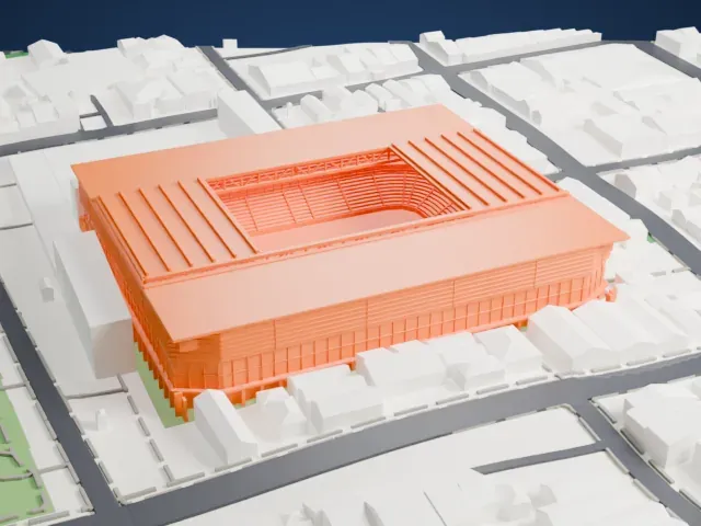 Arena da Baixada model, North view
