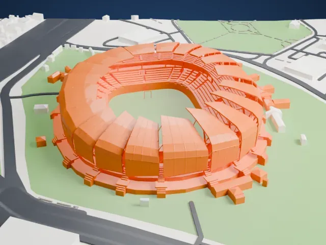 Arena das Dunas model, North view