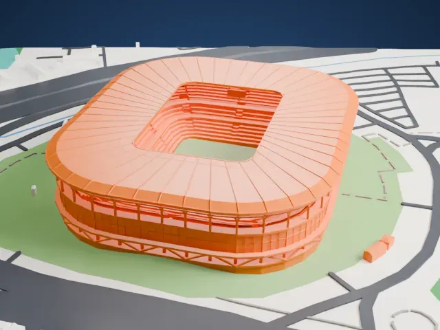 Arena do Grêmio model, South view