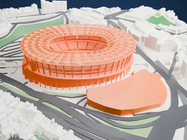 Arena Fonte Nova model, East view