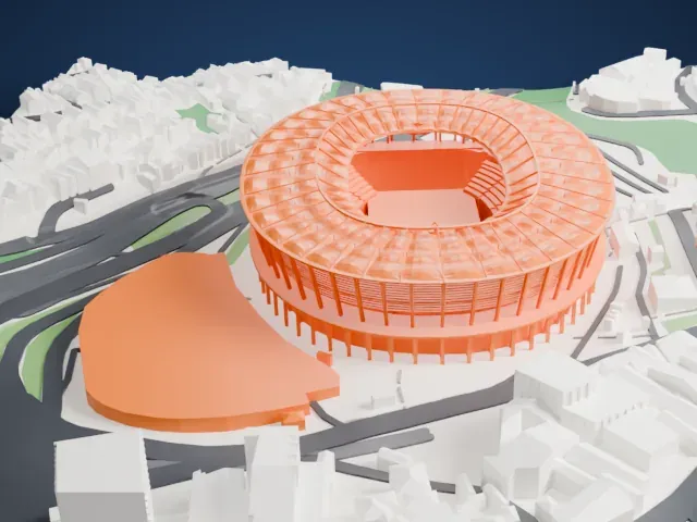 Arena Fonte Nova model, North view