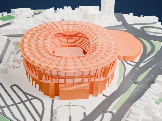 Arena Fonte Nova model, South view