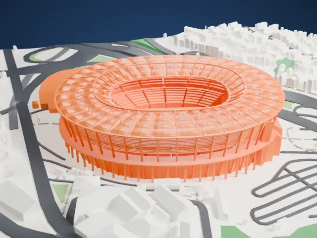Arena Fonte Nova model, West view