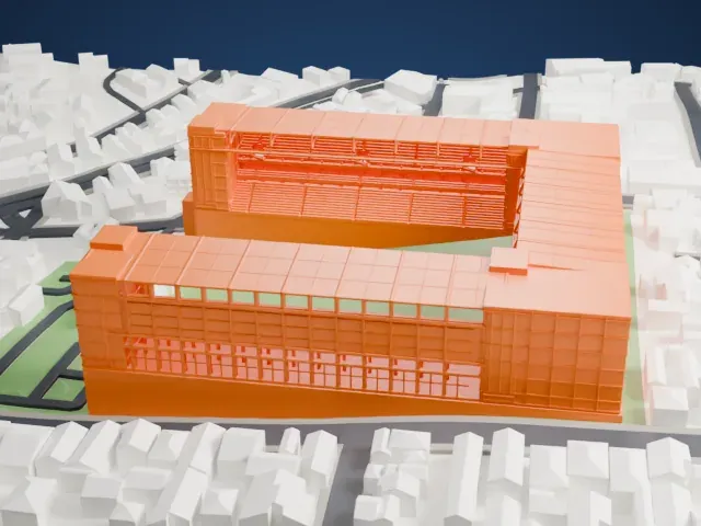 Arena Independência model, North view