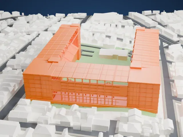 Arena Independência model, West view