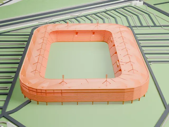 Arena Lublin model, North view