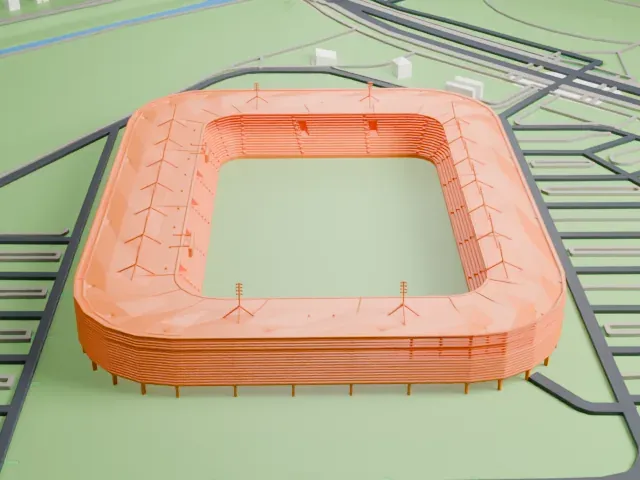 Arena Lublin model, South view