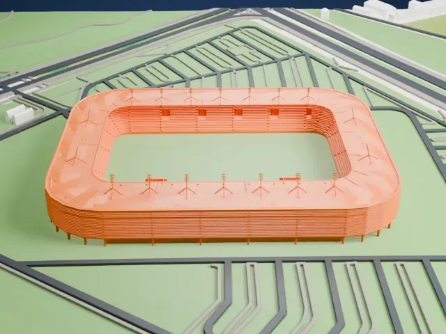 Arena Lublin model, West view