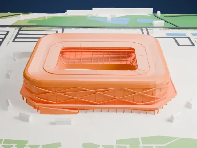 Arena Lviv model, East view