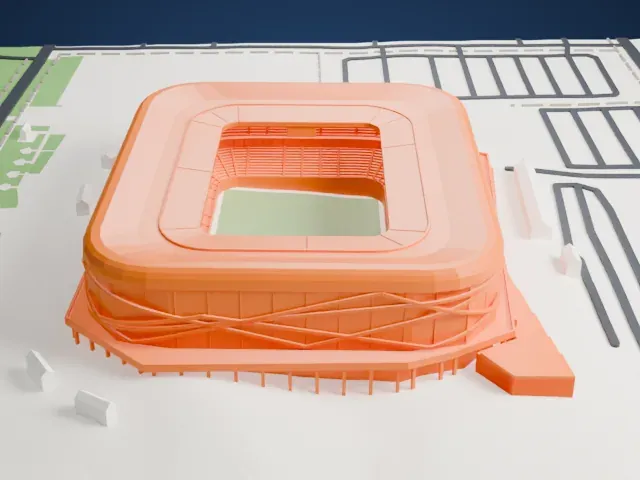 Arena Lviv model, North view