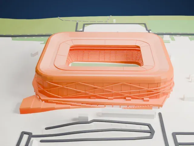 Arena Lviv model, West view