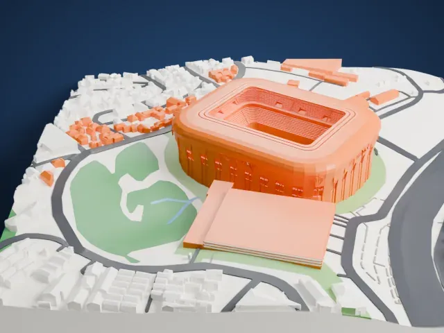Arena MRV model, West view