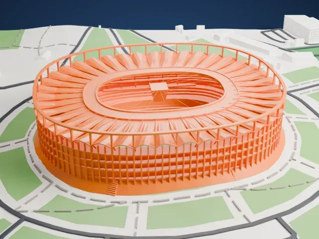 Arena Națională model, East view
