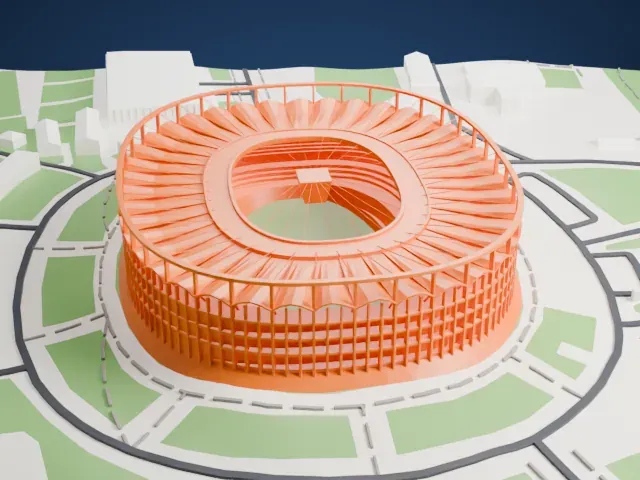 Arena Națională model, North view