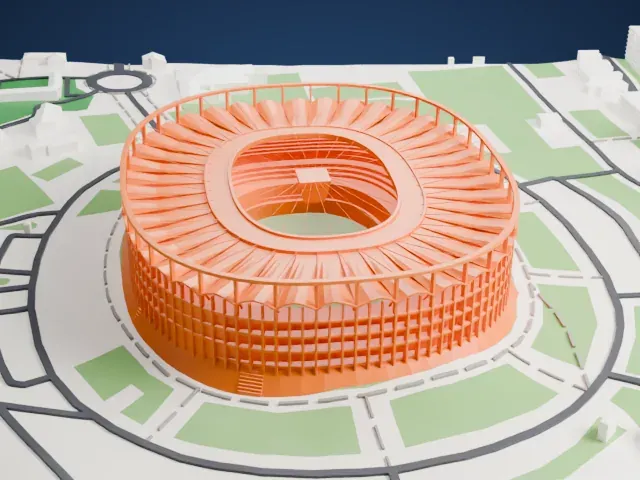 Arena Națională model, South view