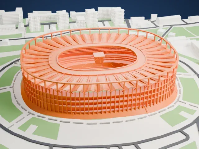 Arena Națională model, West view