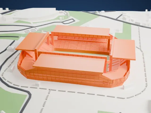 Arena Pantanal model, East view
