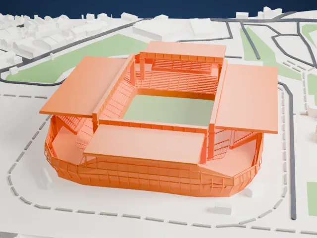 Arena Pantanal model, North view