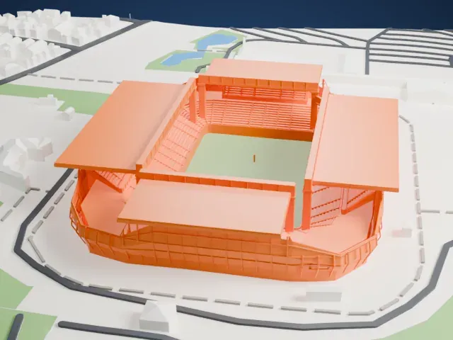 Arena Pantanal model, South view