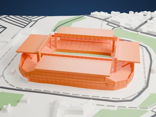 Arena Pantanal model, West view