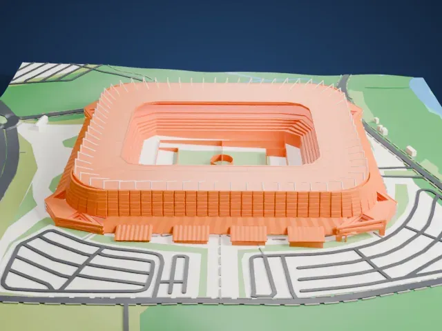 Arena Pernambuco model, East view