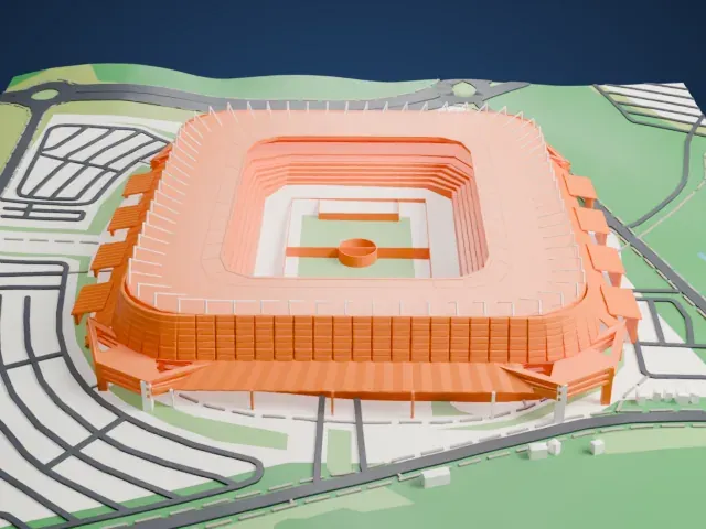 Arena Pernambuco model, North view