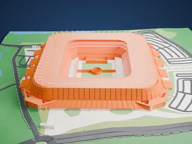 Arena Pernambuco model, South view