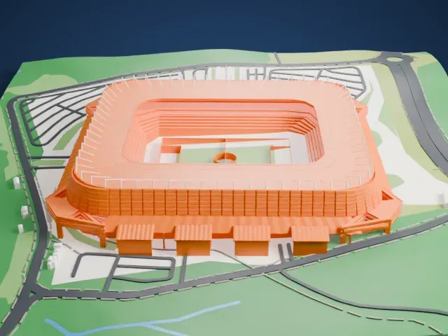 Arena Pernambuco model, West view