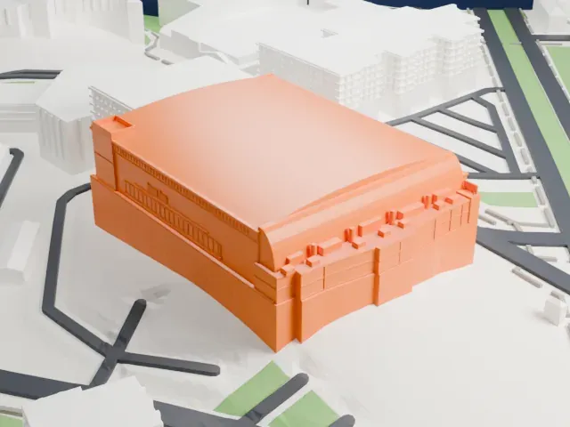 Arena Vilnius model, East view